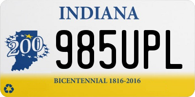 IN license plate 985UPL