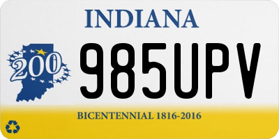 IN license plate 985UPV