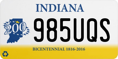 IN license plate 985UQS