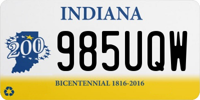 IN license plate 985UQW