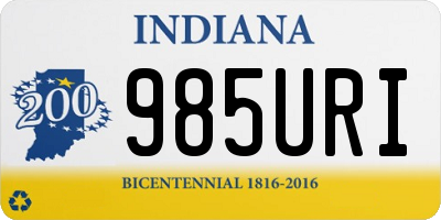 IN license plate 985URI