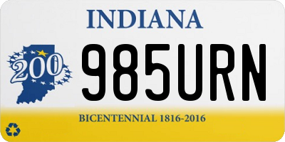 IN license plate 985URN