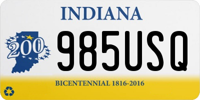 IN license plate 985USQ