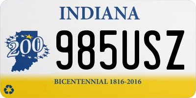 IN license plate 985USZ