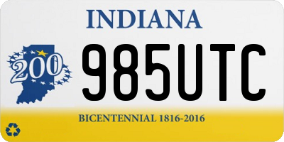 IN license plate 985UTC