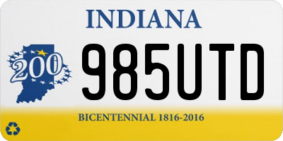 IN license plate 985UTD