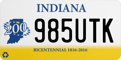 IN license plate 985UTK