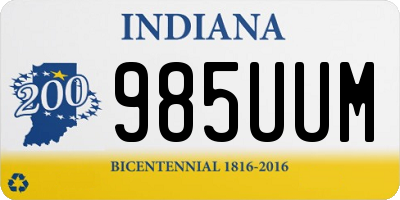 IN license plate 985UUM