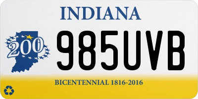 IN license plate 985UVB