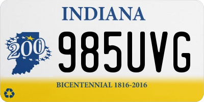 IN license plate 985UVG