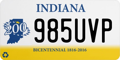 IN license plate 985UVP