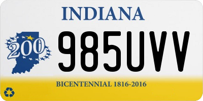 IN license plate 985UVV