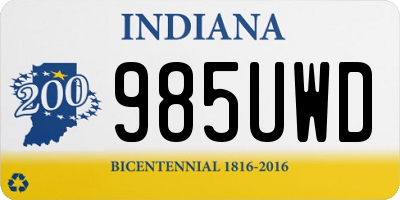 IN license plate 985UWD