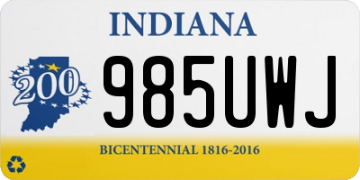 IN license plate 985UWJ