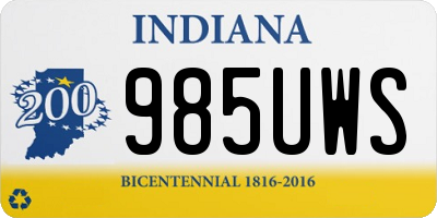 IN license plate 985UWS