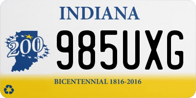 IN license plate 985UXG