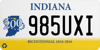 IN license plate 985UXI