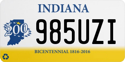 IN license plate 985UZI