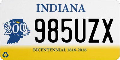 IN license plate 985UZX