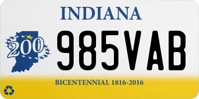 IN license plate 985VAB