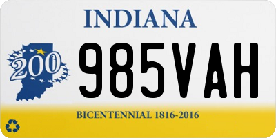 IN license plate 985VAH