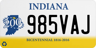 IN license plate 985VAJ