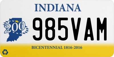 IN license plate 985VAM