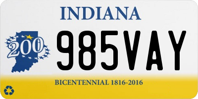 IN license plate 985VAY