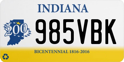 IN license plate 985VBK