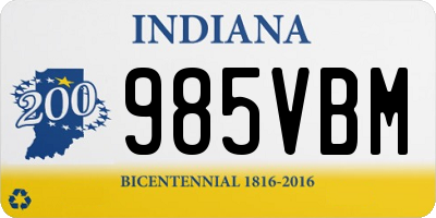 IN license plate 985VBM