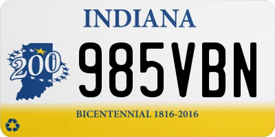 IN license plate 985VBN