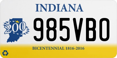 IN license plate 985VBO