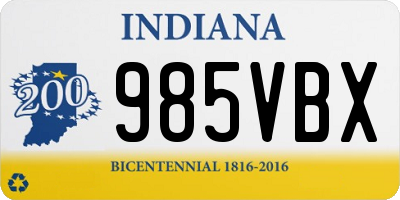 IN license plate 985VBX