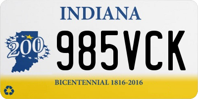 IN license plate 985VCK