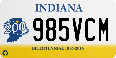 IN license plate 985VCM