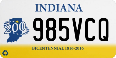 IN license plate 985VCQ