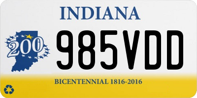 IN license plate 985VDD