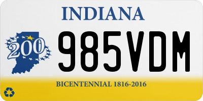 IN license plate 985VDM