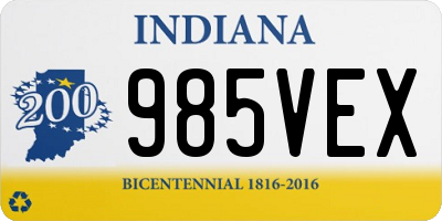 IN license plate 985VEX