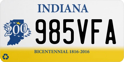 IN license plate 985VFA