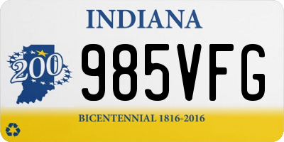 IN license plate 985VFG