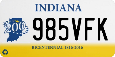 IN license plate 985VFK