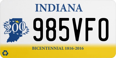 IN license plate 985VFO