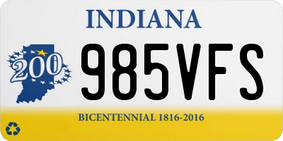 IN license plate 985VFS