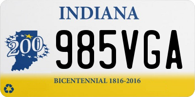 IN license plate 985VGA