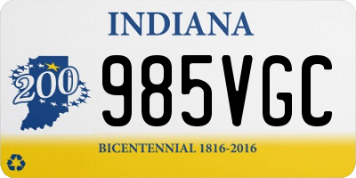 IN license plate 985VGC