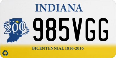 IN license plate 985VGG