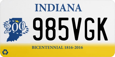 IN license plate 985VGK
