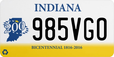 IN license plate 985VGO