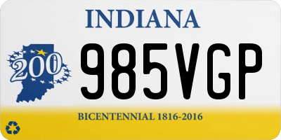 IN license plate 985VGP